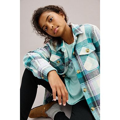 Girls 6-20 SO® Flannel Shacket in Regular & Plus Size