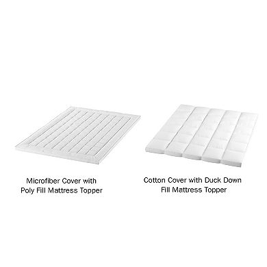 Lavish Home 4-Inch Duck & Goose Down Feather Mattress Topper 