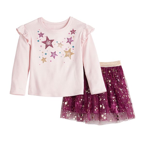 Baby & Toddler Girl Jumping Beans® Sequin Top & Tutu Set