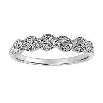 Love Always Sterling Silver Diamond Accent Anniversary Ring