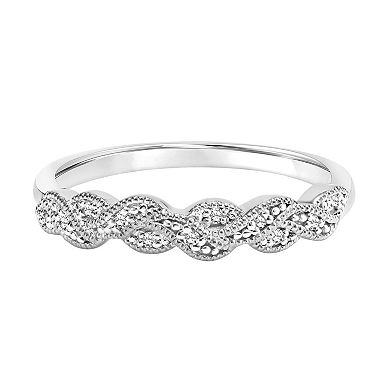 Love Always Sterling Silver Diamond Accent Anniversary Ring