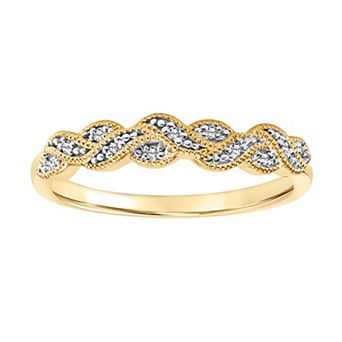 Love Always 18k Gold-Plated Silver Diamond Accent Anniversary Ring