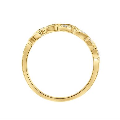 Love Always 18k Gold-Plated Silver Diamond Accent Anniversary Ring