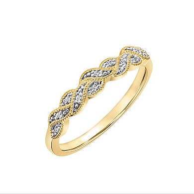 Love Always 18k Gold-Plated Silver Diamond Accent Anniversary Ring