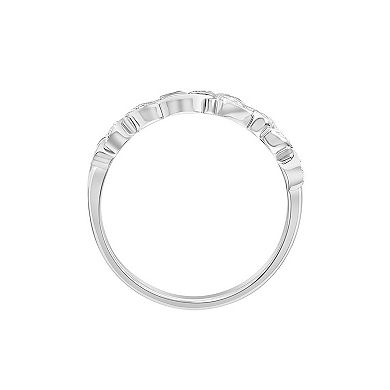 Love Always Sterling Silver Diamond Accent Vine Anniversary Ring