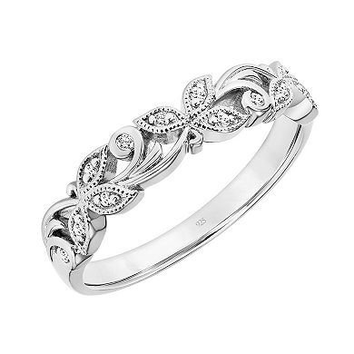 Love Always Sterling Silver Diamond Accent Vine Anniversary Ring