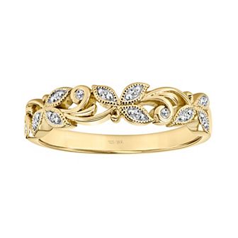 Love Always 18k Gold-Plated Silver Diamond-Accent Vine Anniversary Ring