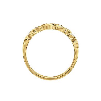 Love Always 18k Gold-Plated Silver Diamond-Accent Vine Anniversary Ring