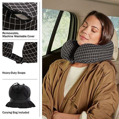 Home-Complete Memory Foam Travel Neck Pillow