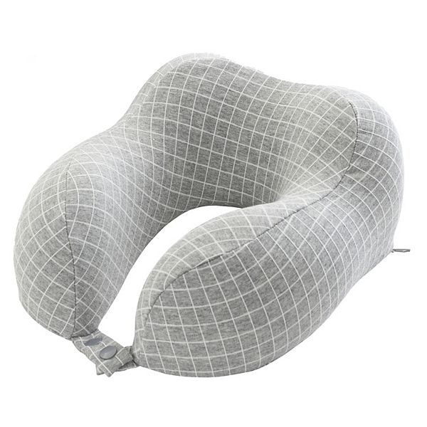 Home Complete Memory Foam Travel Neck Pillow - Gray