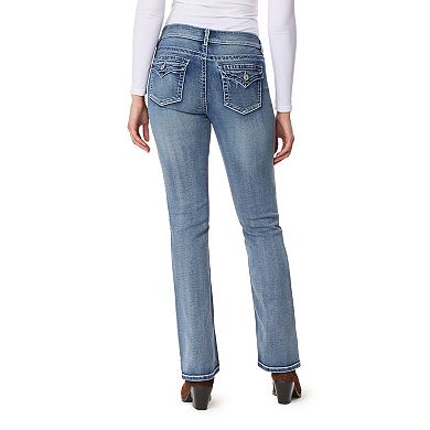 Juniors' WallFlower Fiesty Curvy Insta Stretch Low Rise Slim Flare Jeans