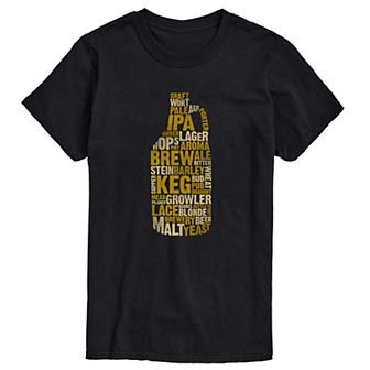 Big & Tall Growler Beer Terms Graphic Tee
