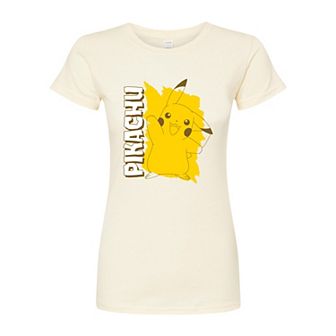 Juniors' Pokemon Pikachu Fitted Graphic Tee
