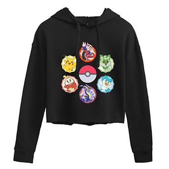 Juniors' Pokemon Sparkle Cropped Graphic Hoodie