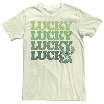 Disney's Lilo & Stitch Men's Lucky Text Graphic Tee