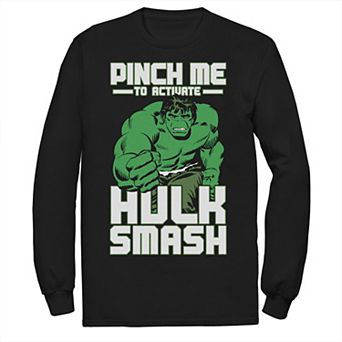 Men's Marvel Hulk Pinch Me To Activate Hulk Smash Graphic Tee