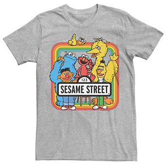 Men's Sesame Street Rainbow Box Tee