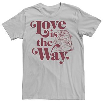 Men's Star Wars: The Mandalorian The Child Love Way Valentines Day Tee