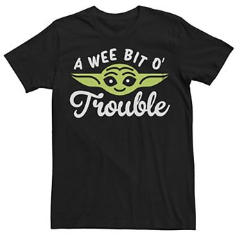 Men's Star Wars Yoda Face Trouble Tee