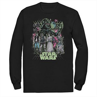 Men's Star Wars Neon Poster Long Sleeve Graphic Tee
