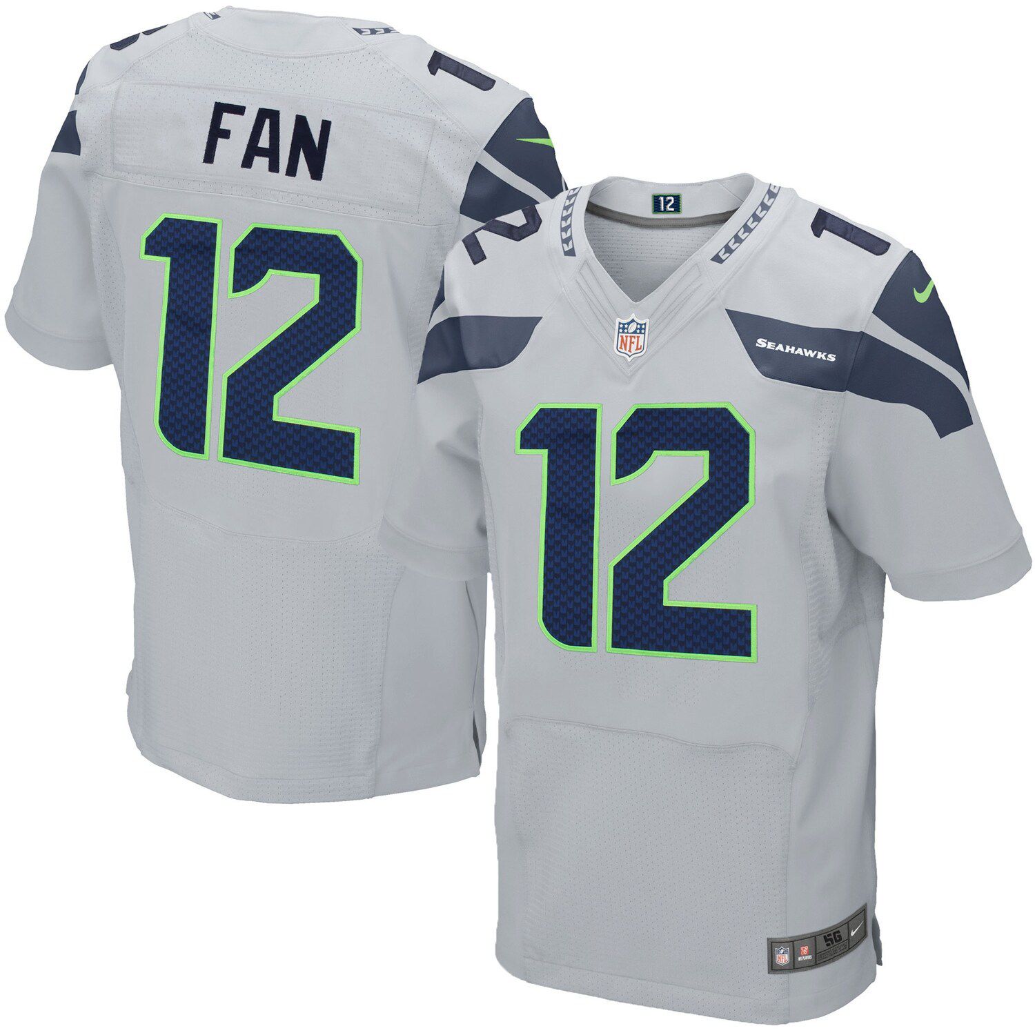 Nike NFL Seattle Seahawks Atmosphere (Jamal Adams) Men's Fashion Football Jersey - Grey XXL