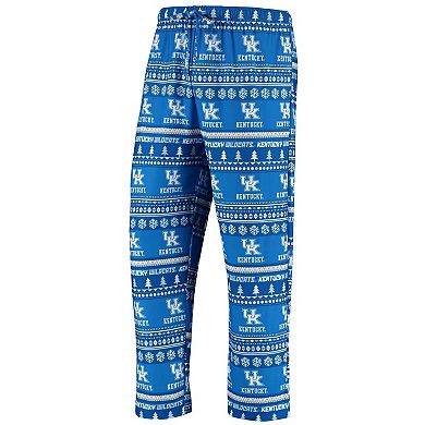 Men's Concepts Sport Royal Kentucky Wildcats Ugly Sweater Knit Long Sleeve Top and Pant Set