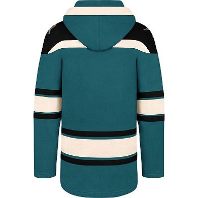 Men's '47 Teal San Jose Sharks Superior Lacer Pullover Hoodie