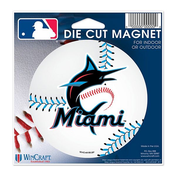 WinCraft Miami Marlins 5'' Die-Cut Car Magnet