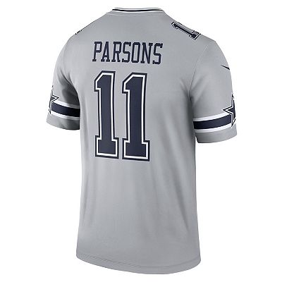 Men s Nike Micah Parsons Gray Dallas Cowboys Inverted Legend Player Jersey