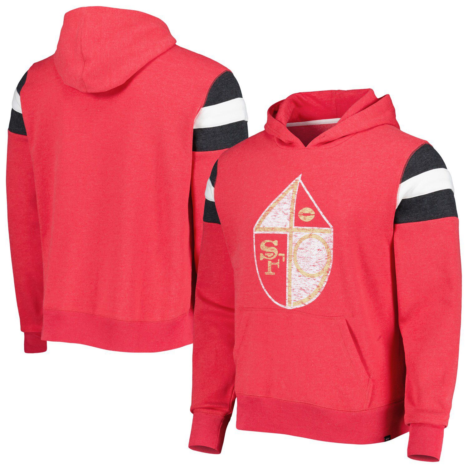 '47 New England Patriots Red Legacy Premier Nico Pullover Hoodie