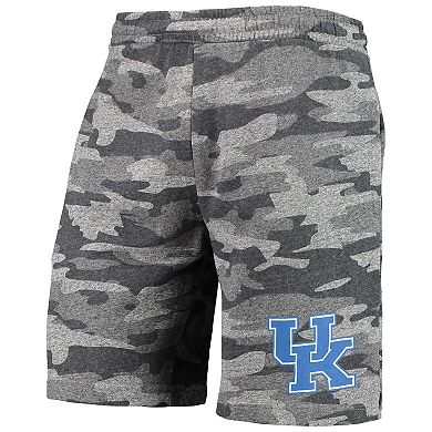 Men's Concepts Sport Charcoal/Gray Kentucky Wildcats Camo Backup Terry Jam Lounge Shorts