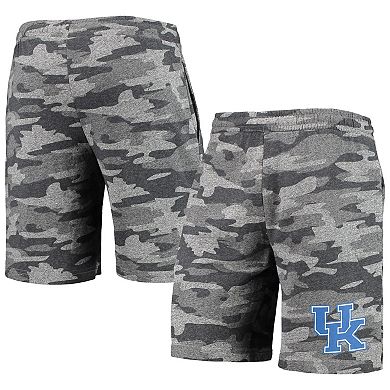 Men's Concepts Sport Charcoal/Gray Kentucky Wildcats Camo Backup Terry Jam Lounge Shorts