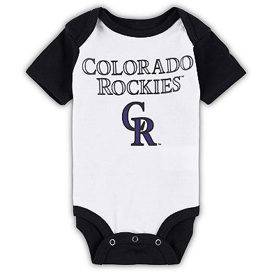 Newborn & Infant White/Heather Gray Colorado Rockies Little Slugger Two ...