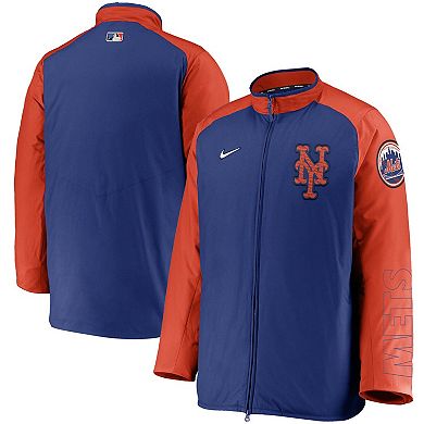 Men's Nike Royal/Orange New York Mets Authentic Collection Dugout Full-Zip Jacket