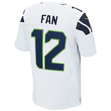 Mens Seattle Seahawks 12s Nike White Elite Jersey