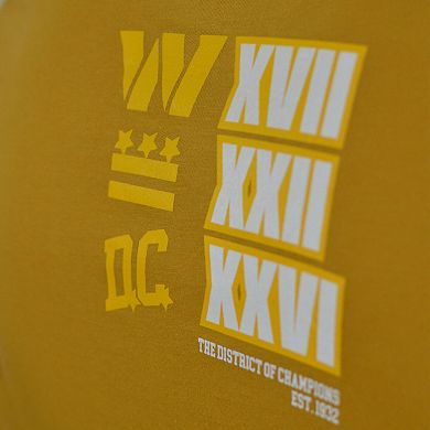 Men's DC PROPER Gold Washington Commanders District of Champions T-Shirt