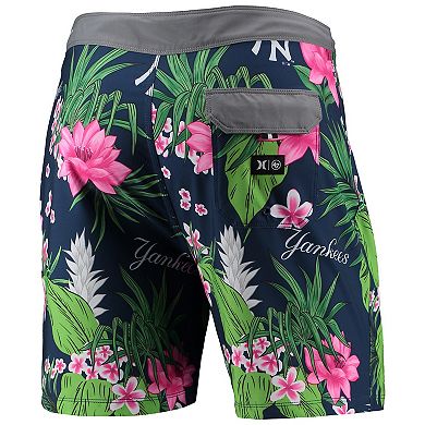 Men's Hurley x '47 Navy New York Yankees Phantom Tailgate Swim Shorts