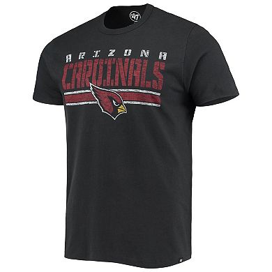 Men's '47 Black Arizona Cardinals Team Stripe T-Shirt