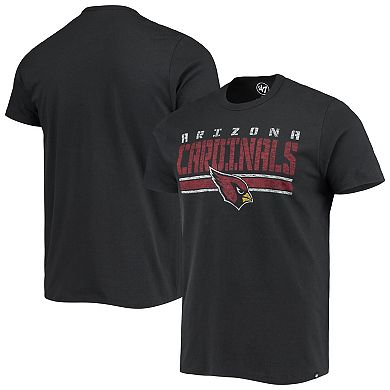 Men's '47 Black Arizona Cardinals Team Stripe T-Shirt