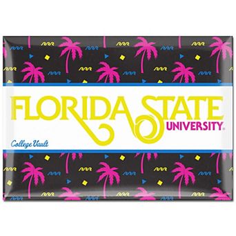 WinCraft Florida State Seminoles Beach Club 2.5'' x 3.5'' Palm Trees Metal Fridge Magnet