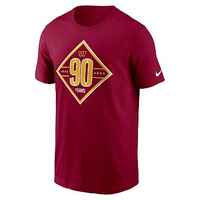 Men's Nike Burgundy Washington Commanders 90th Anniversary T-Shirt