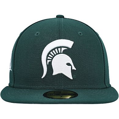 Men's New Era Green Michigan State Spartans Patch 59FIFTY Fitted Hat