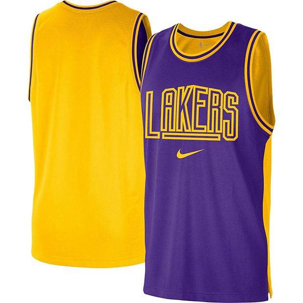 Purple MAN Standard Fit NBA Los Angeles Lakers Licensed Crew Neck