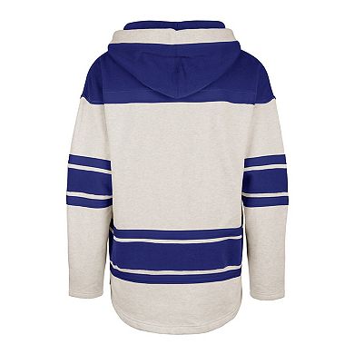 Men's '47 Oatmeal Toronto Maple Leafs Rockaway Lace-Up Pullover Hoodie
