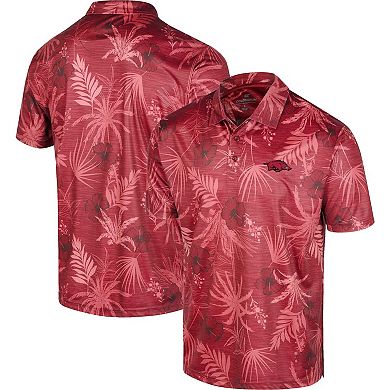 Men's Colosseum Cardinal Arkansas Razorbacks Palms Team Polo