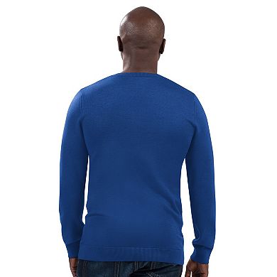 Men's Starter Royal New York Giants Legacy Collection V-Neck Pullover Sweater