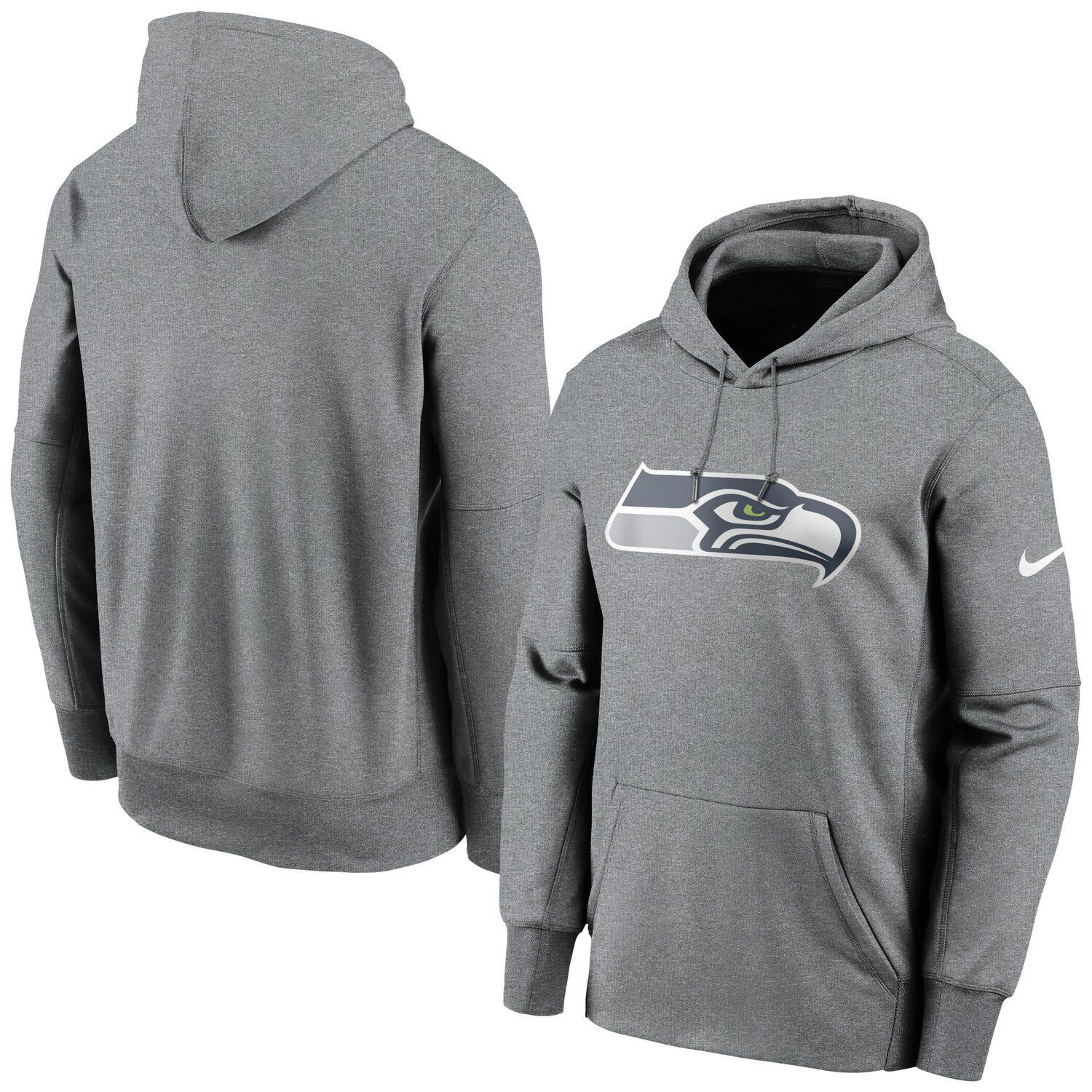 Buffalo Bills Nike Fan Gear Primary Logo Therma Performance Pullover Hoodie  - Heathered Charcoal