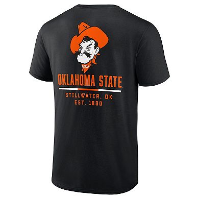Men's Fanatics Branded Black Oklahoma State Cowboys Game Day 2-Hit T-Shirt