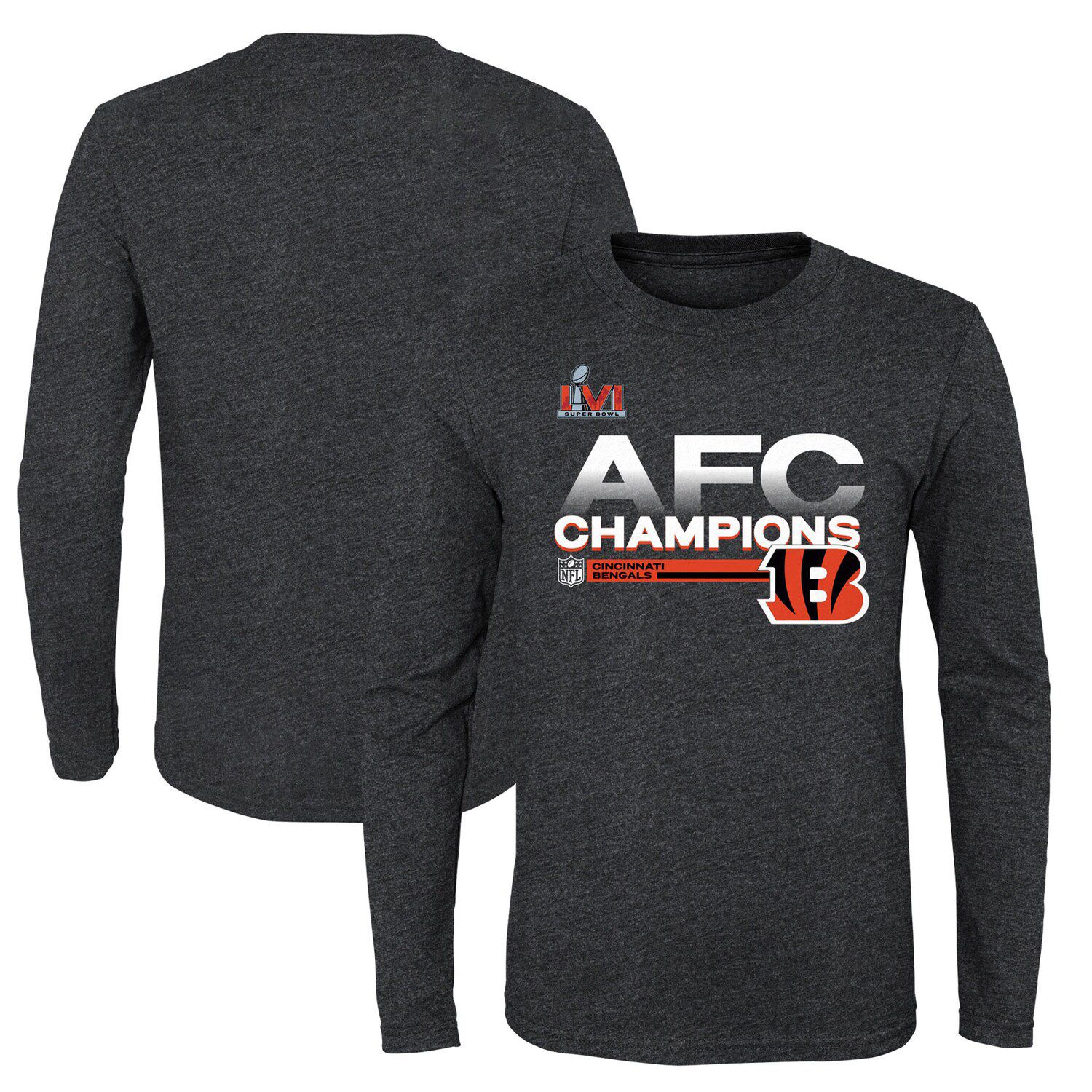 Women's Fanatics Branded Black/Orange Cincinnati Bengals Ombre Long Sleeve  T-Shirt