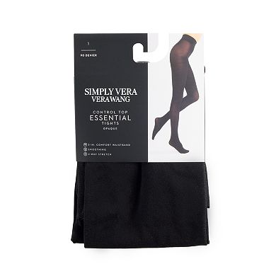 Women's Simply Vera Vera Wang Opaque 90D Control Top Tights